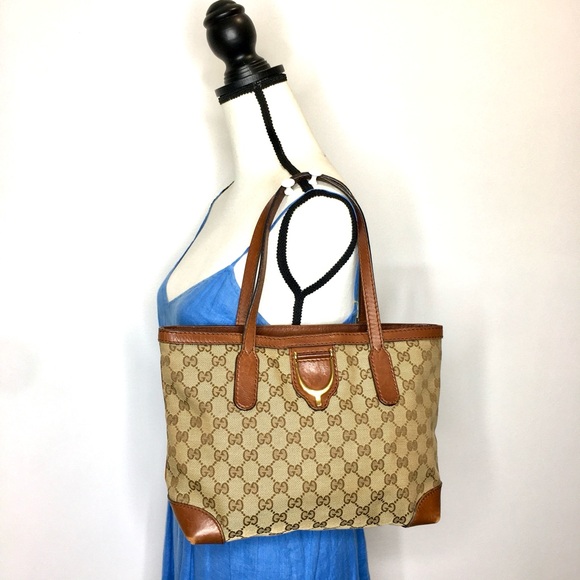Gucci authentic brown monogram canvas tote bag - Picture 2 of 15